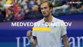 Skrót meczu Miedwiediew - Dimitrow w półfinale US Open