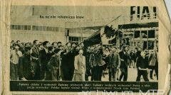28 czerwca 1956 r. uczestnicy pochodu na terenie MTP. Fotografia z biuletynu informacyjnego nr 7 - wrzesień 1956 Wolnej Europy