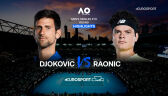 Skrót meczu Djoković - Raonic w 4. rundzie Australian Open