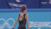 Pekin 2022 - łyżwiarstwo figurowe. Występ Aleksandry Trusowej w programie dowolnym solistek