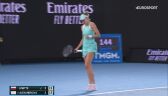 Skrót meczu Linette - Aleksandrowa w 3. rundzie Australian Open