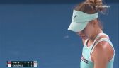 Australian Open. Linette po zaciętej walce wygrała 7. gema w 2. secie meczu z Sabalenką