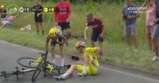 Upadek Wouta van Aerta podczas 5. etapu Tour de France