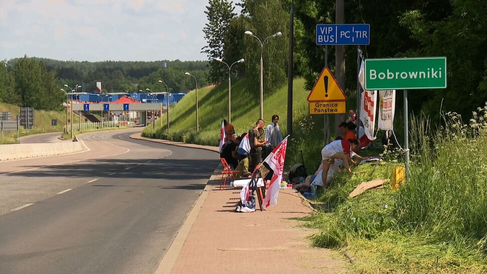 Trzeci dzień protestu na granicy z Białorusią