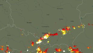   Storms pass over Poland Locally they are violent 